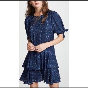 Rebecca Taylor silk speckle mini dress NWOT